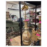 Two-Light Decorative Lamp with Floral Motif