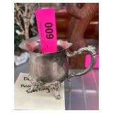 Silver Creamer with Ornate Handle and Legs
