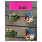 Four Military Insignia Pins