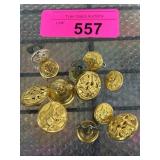 Military-Style Metal Buttons
