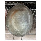 Oval Copper Pan with Metal Handles
