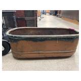 Rectangular Copper Planter with Patina