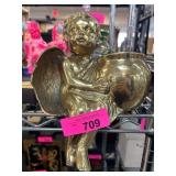 Brass Angel Figurine With Hollow Interior