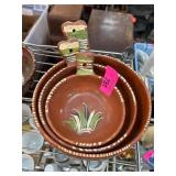 Hand-Painted Mexico Terra Cotta Bowls