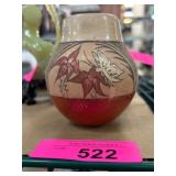 Signed Native American Pottery Vase by V. Tafoya