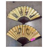 Decorative Gold Folding Fans