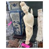 Carved Figurine of Woman with Bird