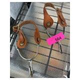 Metal Spurs with Leather Straps