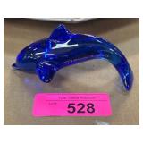 Blue Glass Dolphin by Daum France
