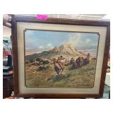 Framed Lloyd Harting Western Landscape Print