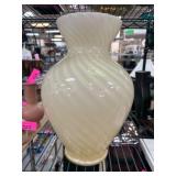 Italian Handcrafted Glass Vase with Swirled Design