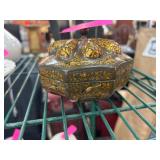 Decorative Lidded Enameled Box with Floral Design