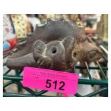 Carved Animal Form Ceramic Whistle