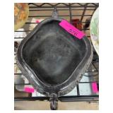 Decorative Metal Tripod Bowl With Relief Motifs