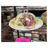 Austrian Porcelain Covered Dish with Hand-Painted