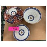 Japanese Porcelain Dishware With Floral Motifs
