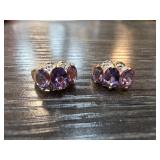 Sterling Silver and Topaz Earrings