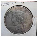 1922-S Peace Silver Dollar Coin