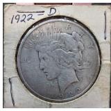 1922-D Peace Silver Dollar Coin