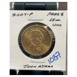 2007-P John Adams Presidential Dollar Coin