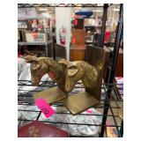 Brass Horse Head Bookends