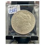 1889-P Morgan Silver Dollar in Protective Holder