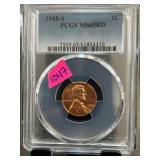 1968-S Lincoln Cent PCGS MS65RD