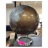 Metallic Desktop Globe on Rotating Stand