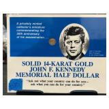 14K Gold John F. Kennedy Memorial Half Dollar