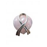 Sterling Silver and Rose Quartz Heart Brooch