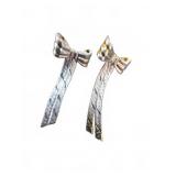 Sterling Silver Bow Dangle Earrings