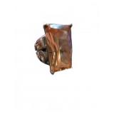 Sterling Silver Ring with Large Rectangular-C