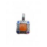 Sterling Silver Pendant with Carnelian and Lp