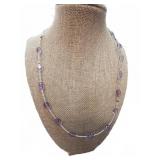 20in Sterling Silver Amethyst Necklace