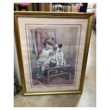 Two Framed Prints With Gold-Tone Frames
