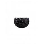Sterling Silver Ring with Black Stones, Size