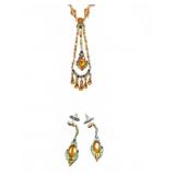 Mma Gold-Tone Necklace and Earring Set