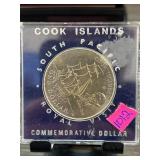 1970 Cook Islands Commemorative Dollar Coin