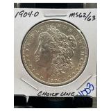 1904-O Morgan Silver Dollar in Choice Uncirculated