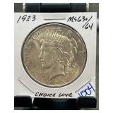1923 Peace Silver Dollar MS63/64