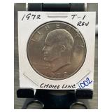 1972 Eisenhower Dollar T-1 Reverse Coin