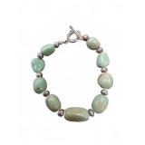 Sterling Silver and Turquoise Bead Bracelet
