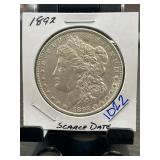 1892 Morgan Silver Dollar Scarce Date