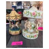 Two Carousel-Themed Figurines
