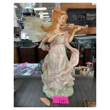 Angel Figurine Playing Violin With Wings