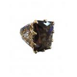 Sterling Silver Size 7 Ring with Large Rect.