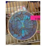 Decorative Round Plate with Butterfly Wings