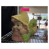 Ceramic Figurine of a Gnome in Reclined Position