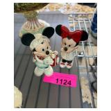 Lenox Mickey and Minnie Mouse Holiday Figurines
