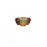 Sterling Silver Size 8 Gemstone Ring